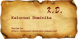 Kalocsai Dominika névjegykártya